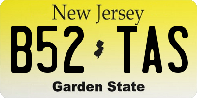 NJ license plate B52TAS