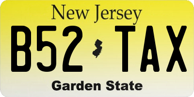 NJ license plate B52TAX