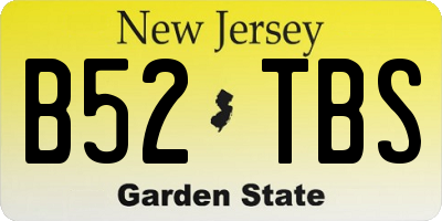 NJ license plate B52TBS