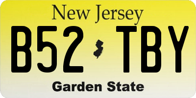NJ license plate B52TBY