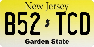 NJ license plate B52TCD