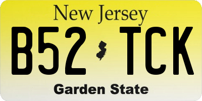 NJ license plate B52TCK