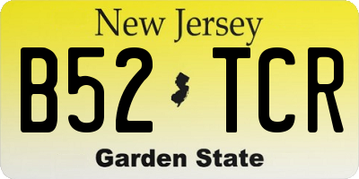 NJ license plate B52TCR