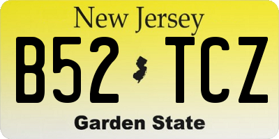 NJ license plate B52TCZ