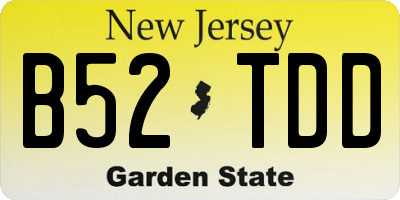 NJ license plate B52TDD