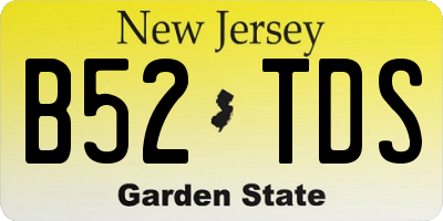 NJ license plate B52TDS