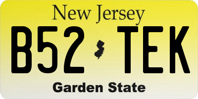 NJ license plate B52TEK