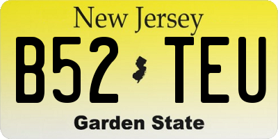 NJ license plate B52TEU