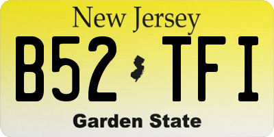 NJ license plate B52TFI