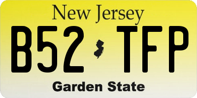 NJ license plate B52TFP