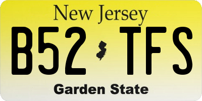 NJ license plate B52TFS