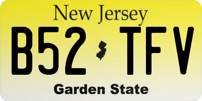 NJ license plate B52TFV