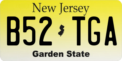 NJ license plate B52TGA