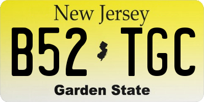 NJ license plate B52TGC