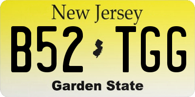 NJ license plate B52TGG