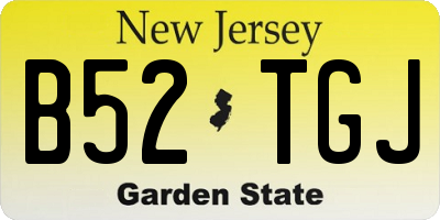 NJ license plate B52TGJ