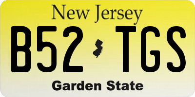 NJ license plate B52TGS