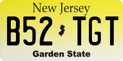 NJ license plate B52TGT
