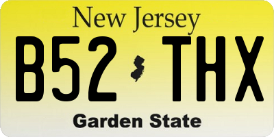 NJ license plate B52THX
