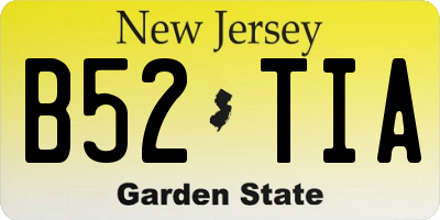 NJ license plate B52TIA