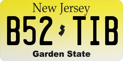 NJ license plate B52TIB