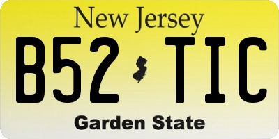 NJ license plate B52TIC