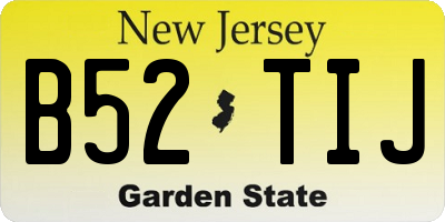 NJ license plate B52TIJ