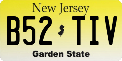 NJ license plate B52TIV