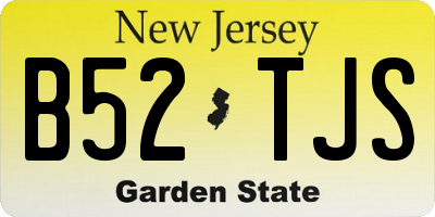 NJ license plate B52TJS