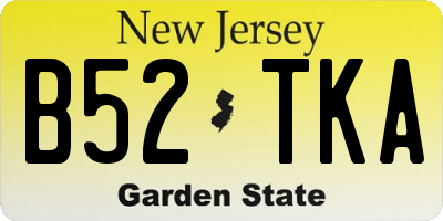 NJ license plate B52TKA
