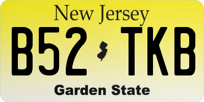 NJ license plate B52TKB