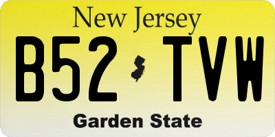 NJ license plate B52TVW
