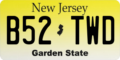 NJ license plate B52TWD