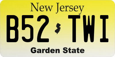 NJ license plate B52TWI