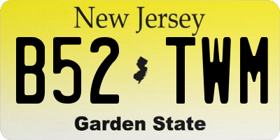 NJ license plate B52TWM
