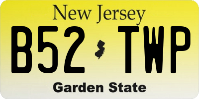 NJ license plate B52TWP