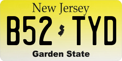 NJ license plate B52TYD