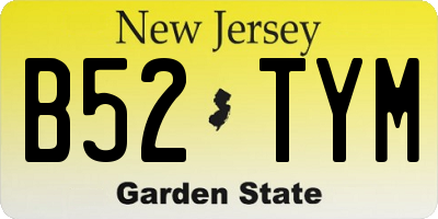 NJ license plate B52TYM