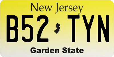 NJ license plate B52TYN