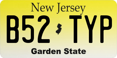 NJ license plate B52TYP