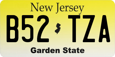 NJ license plate B52TZA