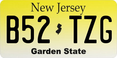 NJ license plate B52TZG