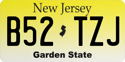NJ license plate B52TZJ