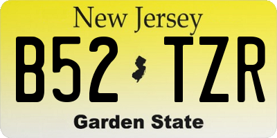 NJ license plate B52TZR