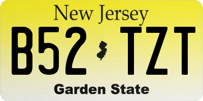 NJ license plate B52TZT