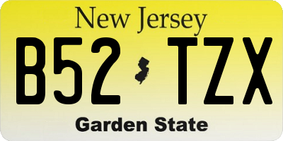 NJ license plate B52TZX