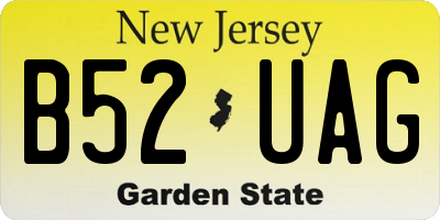 NJ license plate B52UAG