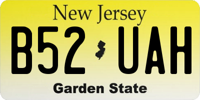 NJ license plate B52UAH