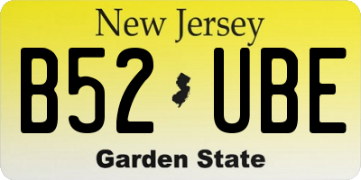 NJ license plate B52UBE