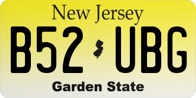NJ license plate B52UBG